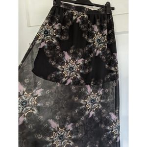 Wolf dreamcatcher witchy maxi skirt - S